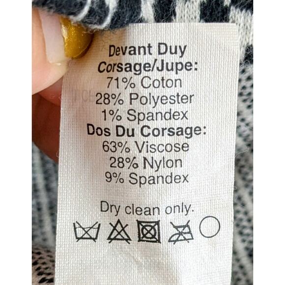 MADEWELL Black & White Jacquard Sleeveless Dress Size XXS - Picture 11 of 11